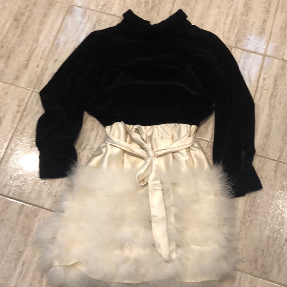 Lori Till Dresses & Skirts - Lori Till 1960 vintage party dress velour feather